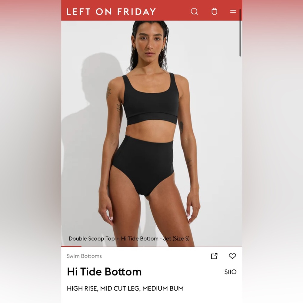Left On Friday Black Hi Tide Bottoms